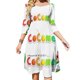 thumbnail image 1 of Vestido de cuello cuadrado, bonito vestido holgado con estampado, elegante vestido de fiesta en la playa, programa infantil de dibujos animados, Youtube, bebé, Youtuber, cumpleaños para niños, 1 of 6