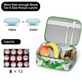 thumbnail image 3 of Tropical Plant Lover Insulated Lunch Bag, Lightweight Portable Lunch Pouch With Palm Leaf, Hawaiian Floral, And Jungle Leaves Pattern, Durable Washable For Preschoolers, 3 of 6