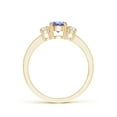 thumbnail image 2 of Angara Natural 0.5 Ct. Tanzanite with Diamond Classic Ring in 14K Yellow Gold for Women (Ring Size: 10.5), 2 of 11