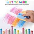 thumbnail image 3 of 15Pcs Dustless Chalk Set with Chalkboard Eraser, Colored Chalk with Holder,Color Sidewalk Chalk for Kids, Chalk Paint, 3 of 7