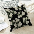 thumbnail image 5 of Floral Pillow Covers 18x18 Set of 2 Summer Black White Hydrangea Throw Pillow Cover Outdoor Decoration Spring Flower Pillowcase Farmhouse Decorative Cushion Case for Sofa Couch Home Decor, 5 of 5