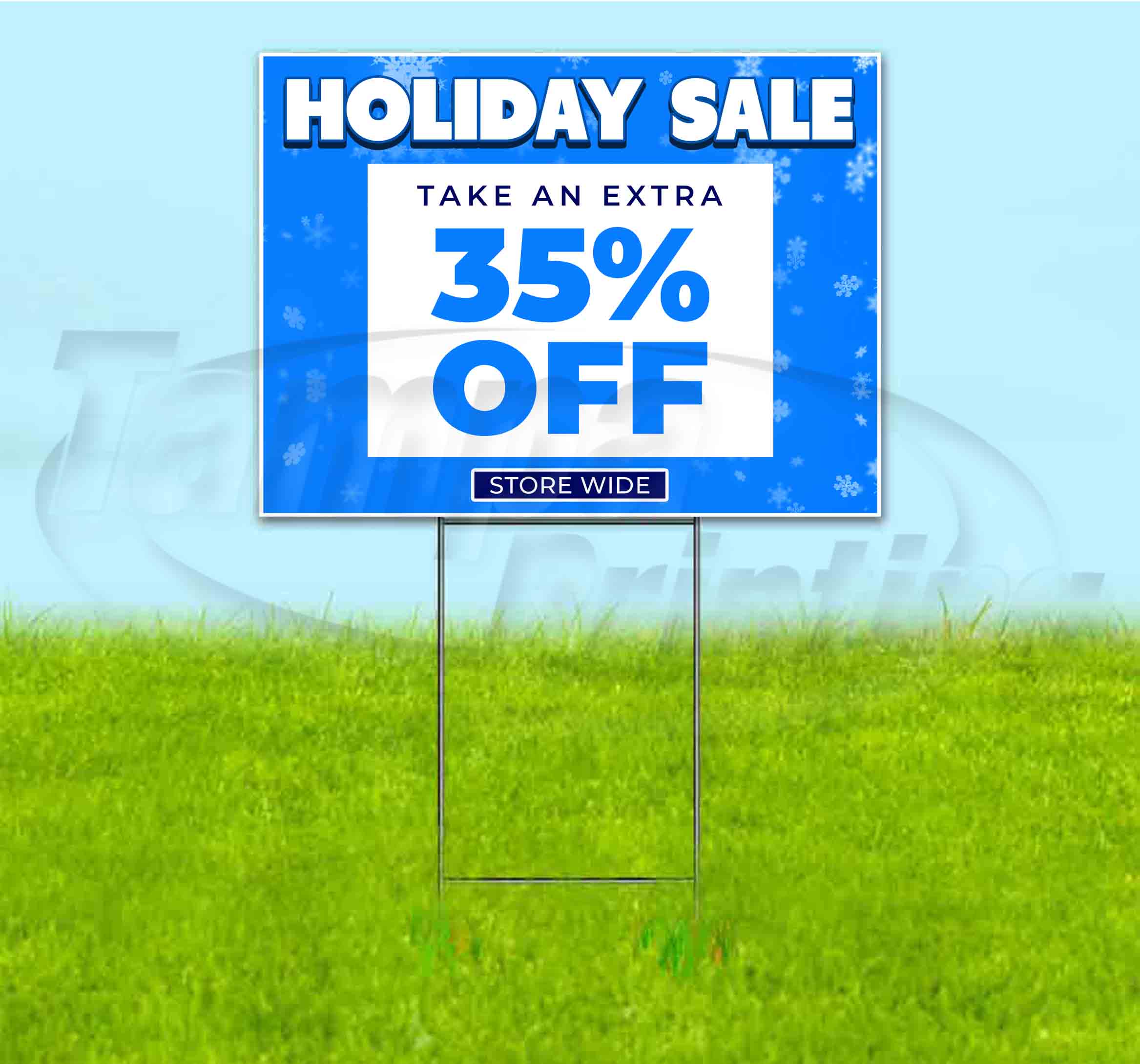 Holiday Sale 35% Off (18" x 24") Yard Sign, Includes Metal Step Stake