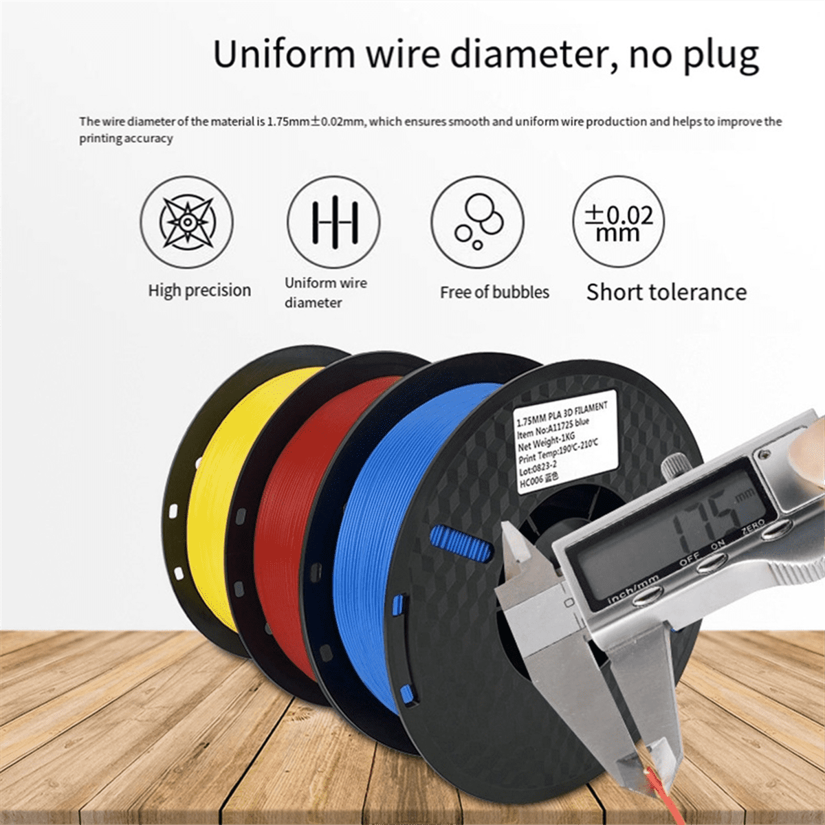 3D Printing Supplies PLA Supplies 1.75mm/1KG 3D Printer Filament 1KG Spool 3D Printer Accessories,Brown,1 Roll Of 3D Printing Spool,Brown
