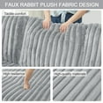 thumbnail image 6 of Oversized U-Shaped Sectional Sleeper Sofa with Pull Out Bed, Dual Storage Chaise, 6 Seats, 3 Pillows, Fuzzy Plush,122 Inch,Gray, 6 of 8