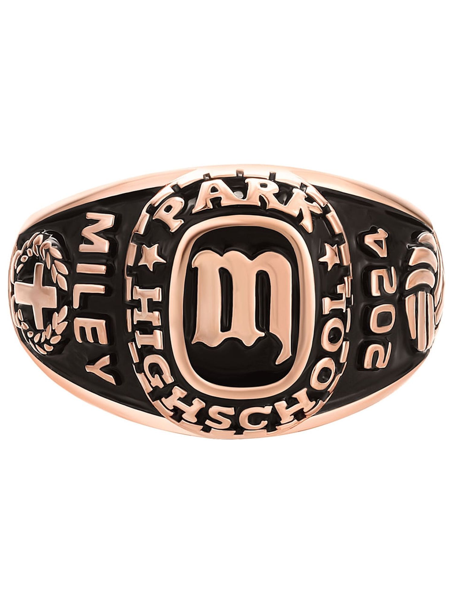 Order Now for 2025 Graduation, Freestyle Women's Old English Initial Class Ring, Personalized, High School or College Graduation