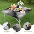 thumbnail image 4 of Gray Marble Gold Wave Pattern Square Fitted Tablecloth with Elastic Edge,Square Table Cover,Washable Elastic Table Cover for Home Kitchen Party Decor 34"x34", 4 of 6