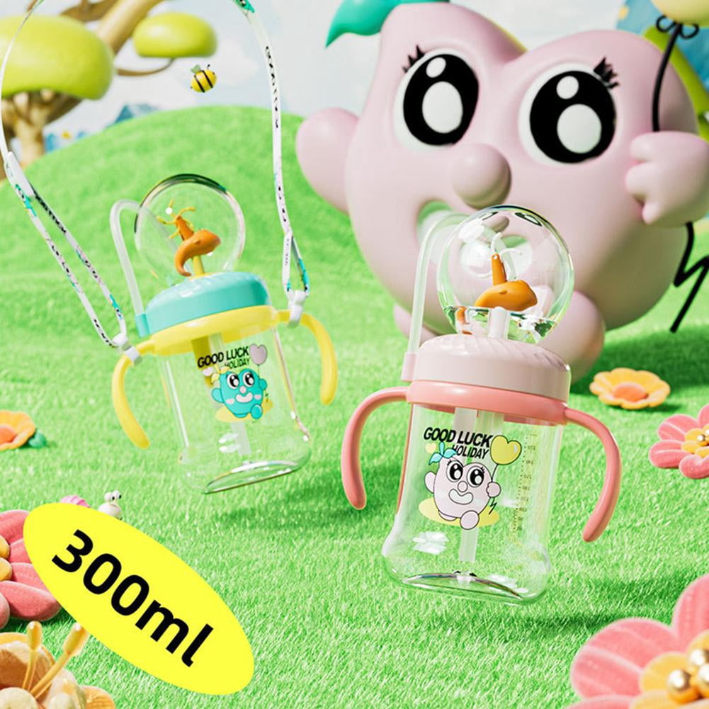 Whale Fountain Sippy Cup with Spray Feature – 300ml Interactive Straw Cup for Toddlers 12M+, BPA-Free Leak-Proof Baby Water Bottle