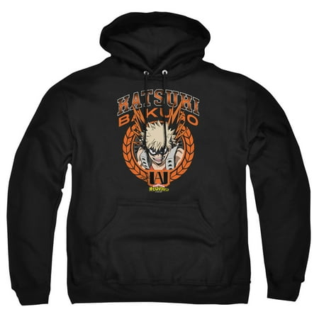 My Hero Academia Bakugo Katsuki UA Adult Pull-Over Hoodie, Black, Medium