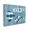 thumbnail image 3 of Stupell Industries Abstract Fish Silhouette Shapes Blue Tie Dye Pattern, 40 x 30,Design by Ziwei Li, 3 of 5