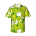 thumbnail image 2 of Picia Green Apple Gentle Cotton Regular Fit Short Sleeve Casual Hawaiian Shirt for Men-Small, 2 of 9