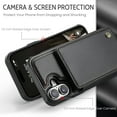 thumbnail image 3 of Funda para iPhone 17 con tarjetero, funda tipo cartera para hombre y mujer con bloqueo RFID, cierre magnético de cuero resistente a prueba de golpes para iPhone 17, 3 of 10