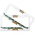 thumbnail image 2 of 2 Pcs Set Stained Glass of Christmas Tree Noel License Plate Frames Christmas Tree License Plate Frame License Plate Shield Frame Metal 2 Holes for US Standard Vehicles for Women Men, 2 of 6