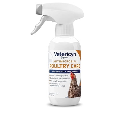 Vetericyn Plus Poultry Care Spray. Healing Aid and Skin Repair. 8 fl. oz.