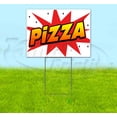 thumbnail image 1 of Pizza (18" x 24") Yard Sign, Includes Metal Step Stake, 1 of 6