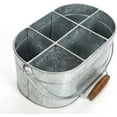 thumbnail image 3 of HOSLEY 13" x 8" x 5.5" Oval Gray Metal Plant Planter, 3 of 11