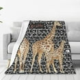 thumbnail image 3 of Giraffe Blanket Giraffe Throw Blankets Cozy Fleece Flannel Blanket Soft Warm Plush Lightweight Blanket Giraffe Gifts for Women Men Boys Girls Adults Kids for Couch Sofa Bed 50"X60", 3 of 5