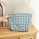 thumbnail image 5 of Bolsa de maquillaje con diseño de nubes, estilo Ins, neceser portátil, bolsa de punto a rayas con bloques de color para organizar el almacenamiento en viajes., 5 of 6