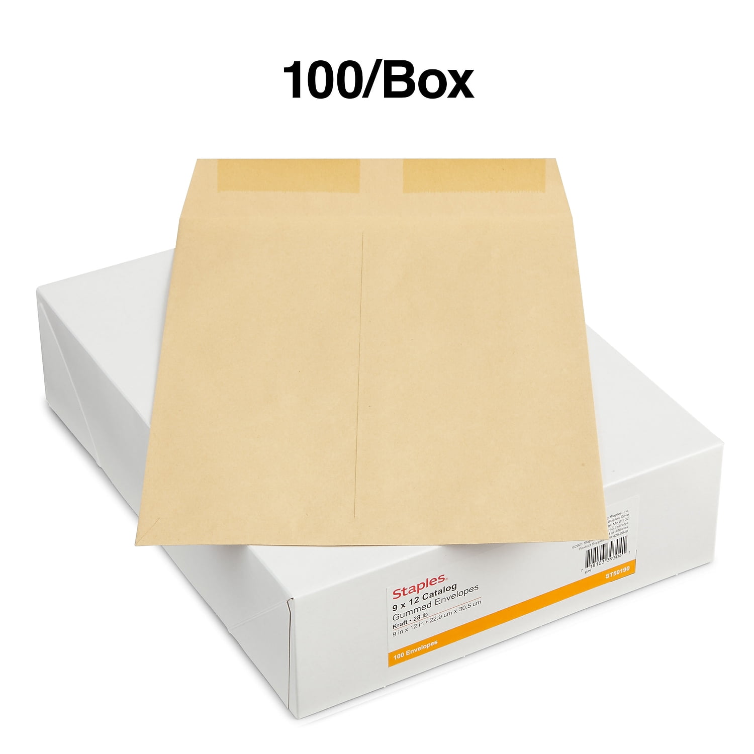 MyOfficeInnovations Catalog Envelopes 9" x 12" Brown Kraft 100/Box 194969