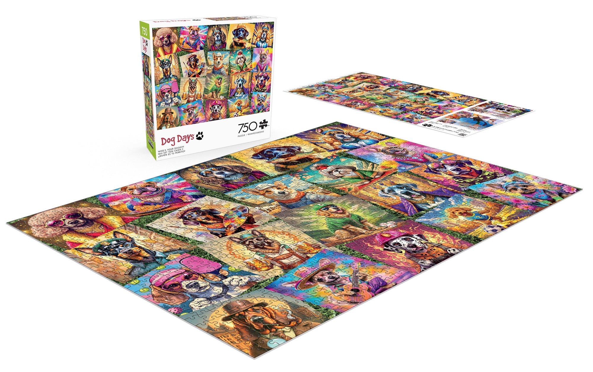 Buffalo Games Graffi*Tee Studios Who's Your Doggy 750 Piece Jigsaw Puzzle for Adults Challenging Puzzle Perfect for Game Nights - Finished Puzzle Size is 24 x 18