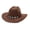 Coffee, variant on Dbuoem Western Cowboy Hat for Men And Women Shapeable Wide Brim Cowgirl Hat Rolled-Up Felt Fedora Hat with Stone Band