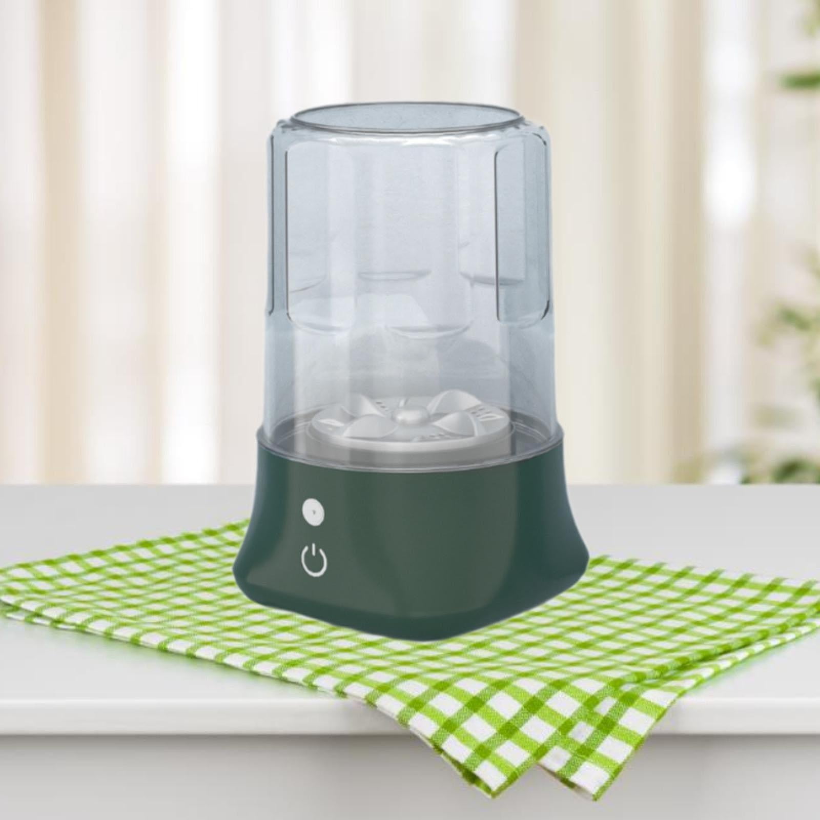 WeiLaiKeQi Portable Washing Machine Compact Small Washer USB Rechargeable Mini Laundry Cup 1L for Home Apartment Travel Dorm Small Items green