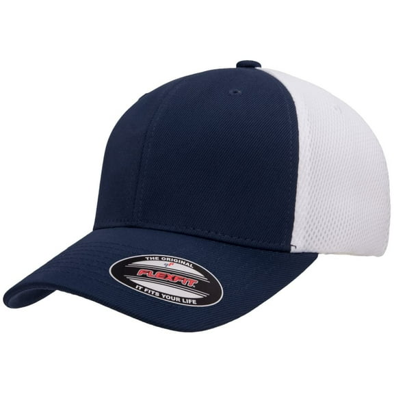 Flexfit 6533 Ultrafibre & Airmesh Fitted Cap Navy/White 2-Tone, XXL