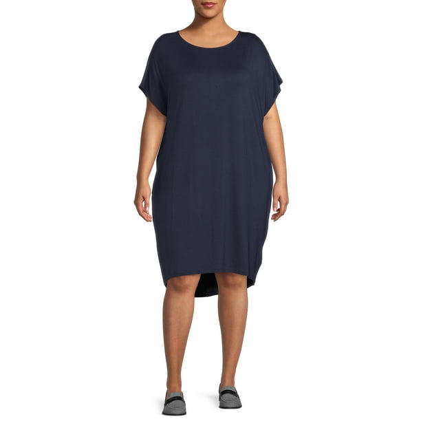 Terra & Sky Women's Plus Size Dolman Shift Dress with Pockets - Walmart.com