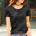 thumbnail image 1 of MRMT-Camiseta de algodón puro para mujer, camisetas holgadas y transpirables, Tops informales, 2023, 1 of 4