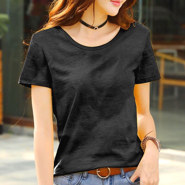MRMT-Camiseta de algodón puro para mujer, camisetas holgadas y transpirables, Tops informales, 2023