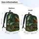 thumbnail image 2 of Disketp Intellectual Frog Pond print Canvas Backpack Lightweight Travel Daypack Student Rucksack Laptop Backpack-, 2 of 5