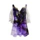 thumbnail image 4 of Elegante mujer casual cremallera cuello impresión blusa encaje manga corta camiseta verano Tops OAVQHLG3B Store  lin121212, 4 of 4