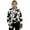 Brown Black White Cow Print, variant on Women's Quarter Zip Pullover Top Oversized Cropped Sweatshirt Loose Thumbhole Long Sleeve Pullover Sweater Fall Winter Outfits for Streetwear, M, Beige White Marble