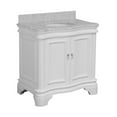 thumbnail image 5 of Katherine 36" Bathroom Vanity with White Cabinet and Carrara Marble Top, 5 of 6
