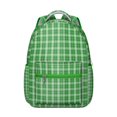 thumbnail image 1 of Abstract Plaid School Backpack Striped and Checkered Fusion, Moroccan Geometric Style Students Fashion Backpack, 1 of 6