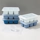 thumbnail image 4 of Moldes de silicona para congelar alimentos ZJDOAK - Bandeja de silicona con tapa - Bandeja grande para cubitos de hielo, recipiente de silicona para congelar, para congelar y almacenar sopa, salsa,, 4 of 6