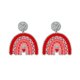 thumbnail image 1 of 1 Pair Valentine's Day Acrylic Earrings Love Couple Rainbow Be Mine Earrings------Product code 69125, 1 of 5