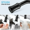 thumbnail image 4 of UWR-Nite Kitchen Sink Faucet Brushed Nickel with Pull Down Sprayer 3 Mode Faucet for Kitchen Sink Single Handle, Stainless Steel Pull Out Kitchen Faucet Bar, Deck Plate Include, 4 of 7
