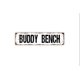 thumbnail image 1 of Letrero de metal rústico Buddy Bench para calle o placa para puerta con nombre Tamaño: 4 x 16 pulgadas, 1 of 4