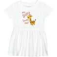 thumbnail image 3 of Inktastic My Safta Loves Me Cute Giraffe Girls Baby Dress, 3 of 5