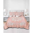 thumbnail image 3 of Pink Boho Twin XL Size Down Alternative Comforter, Lightweight Comforter Quilt Bedding Set with Pillow Shams Vintage Abstract Tribal Decorative Oriental All Seasons Bed Comforter Duvet Insert 68"x98", 3 of 7