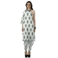thumbnail image 5 of Moomaya Designer Printed One Shoulder Bell Sleeve Kurti w/ Pants Ethnic Clothing Sets For Women, 5 of 7