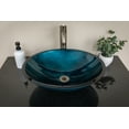 thumbnail image 3 of Eden Bath EB-GS84 18.75 x 15.375 x 5 in. Oval Foil Glass Vessel Sink, Turquoise Blue, 3 of 19