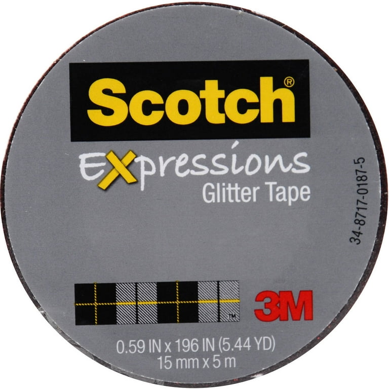  Scotch Expressions Glitter Tape, .59 in x 196 in, Silver  Glitter, 6 Rolls (C514-SIL) : Industrial & Scientific