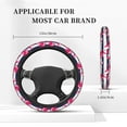thumbnail image 5 of Balery Pink Flamingos print Steering Wheel Covers Elastic Skidproof Steering Wheel Protective Cover Case for Men Women Universal 15 Inches Cars Accessories, 5 of 8