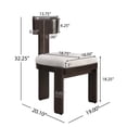 thumbnail image 2 of Upholstered Dining Chairs Set of 2 | Gray Fabric Side Chairs with Solid Rubber Wood Legs | 330 LBS Capacity | Modern Home Office &amp; Kitchen Furniture | 19"W x 20.1"D x 32.25"H, 2 of 14