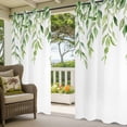 thumbnail image 5 of Outdoor Curtains for Patio Waterproof, Green Vines Windproof Pravicy Outside Porch Blackout Curtain, Spring Botanical Plants Leaves Farmhouse Sun Blocking Grommets Curtains for Cabana Gazebo 54"x95", 5 of 9