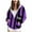 Dark Purple, variant on Women's Novelty Halloween Print Zip Up Hoodies Long Sleeve Fashion Hooded Sweatshirt with Pocket(XS - 6XL)