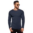 thumbnail image 4 of Ekouaer Long Sleeves Sweater for Men Ribbed Shirts Round Neck Tops Warm Thermal Blouse Soft Lightweight Undershirts, 4 of 5