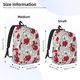 thumbnail image 2 of Fotbe Leaves And Anemone Flowers In Red Grey Mochila de Lona con Estampado, Mochila Duradera, Mochila Versátil de Alta Calidad, Mochila Compacta Vintage-Small, 2 of 5