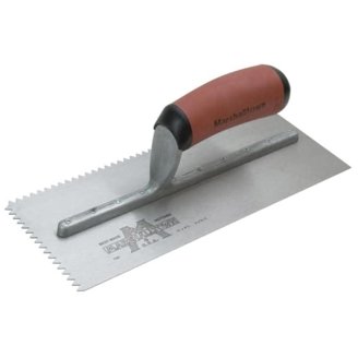 MARSHALLTOWN Philadelphia Style Brick Trowel - 10.5 X 5.25 Inch, Wooden Handle, High Carbon Steel, Made In USA